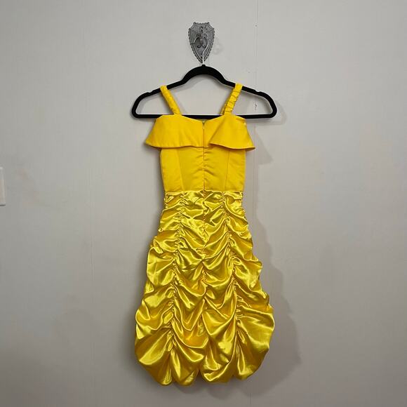 JerrisApparel Girl 4-5 ball gown Belle Beauty and the Best yellow Disney formal - Picture 5 of 8